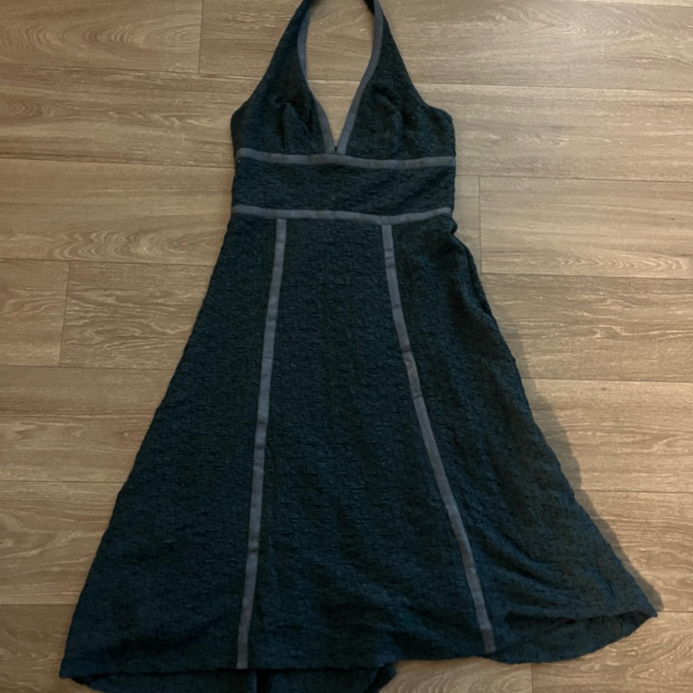 Elegant Blue Halter Dress